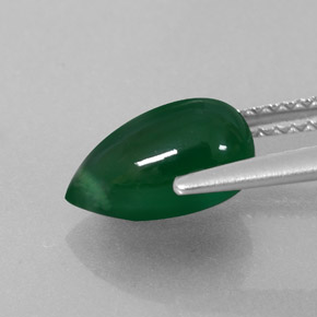 Agate Gemstone in 10 x 5.7 mm Size for Sale, Agate Stone in Green Color