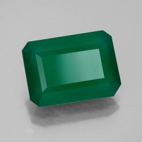 5.54 ct Green Agate Stone, Natural Agate in Octagon Facet Shape for Sale