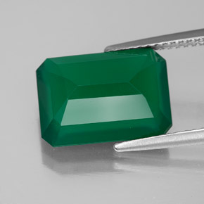 Agate Gemstone in 13.6 x 9.9 mm Size for Sale, Agate Stone in Green Color