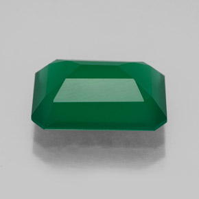 Agate Gemstone in 13.9 x 9.9 mm Size for Sale, Agate Stone in Green Color