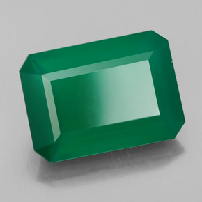 6.78 ct Green Agate Stone, Natural Agate in Octagon Facet Shape for Sale