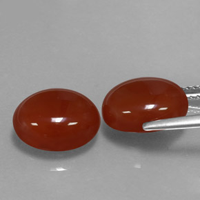 Agate Gemstone in 11 x 9 mm (calibrated) Size for Sale, Agate Stone in Reddish Brown Color
