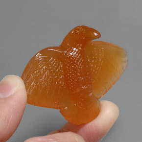 Agate Gemstone in 46.3 x 34.4 mm Size for Sale, Agate Stone in Yellow Orange Color