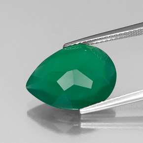 Agate Gemstone in 16 x 12 mm (calibrated) Size for Sale, Agate Stone in Green Color