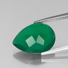 Agate Gemstone in 16 x 12 mm (calibrated) Size for Sale, Agate Stone in Green Color