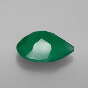 Agate Gemstone in 16 x 12 mm (calibrated) Size for Sale, Agate Stone in Green Color