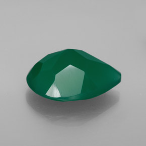 Agate Gemstone in 16 x 12 mm (calibrated) Size for Sale, Agate Stone in Green Color