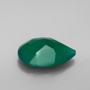 Agate Gemstone in 16 x 12 mm (calibrated) Size for Sale, Agate Stone in Green Color