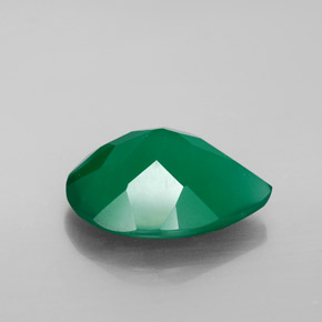 Agate Gemstone in 16 x 12 mm (calibrated) Size for Sale, Agate Stone in Green Color