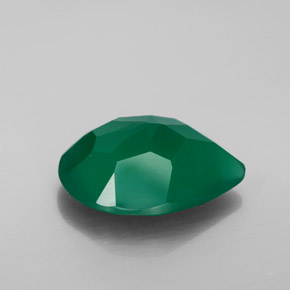 Agate Gemstone in 16 x 12 mm (calibrated) Size for Sale, Agate Stone in Green Color