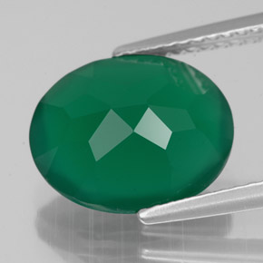 Agate Gemstone in 12 x 10 mm (calibrated) Size for Sale, Agate Stone in Green Color
