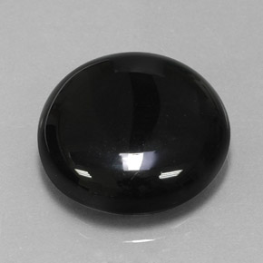 18.29 ct Black Agate Stone, Natural Agate in Round Cabochon Shape for Sale