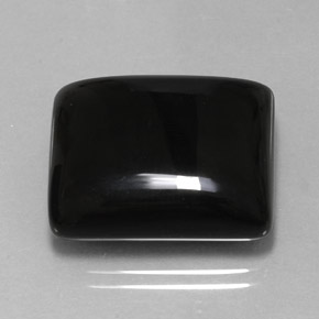 23.85 ct Black Agate Stone, Natural Agate in Baguette Cabochon Shape for Sale