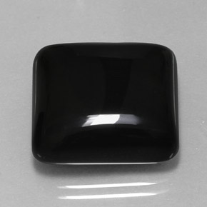 21.98 ct Black Agate Stone, Natural Agate in Square Cabochon Shape for Sale