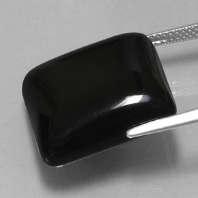 Agate Gemstone in 18.2 x 17.6 mm Size for Sale, Agate Stone in Black Color
