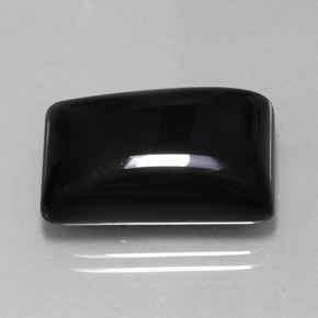 19.22 ct Black Agate Stone, Natural Agate in Baguette Cabochon Shape for Sale
