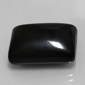 18.30 ct Black Agate Stone, Natural Agate in Baguette Cabochon Shape for Sale