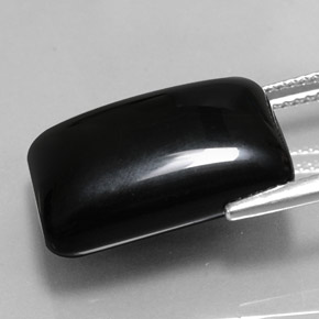 Agate Gemstone in 18.5 x 13.9 mm Size for Sale, Agate Stone in Black Color