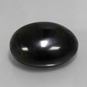 18.59 ct Black Agate Stone, Natural Agate in Oval Cabochon Shape for Sale