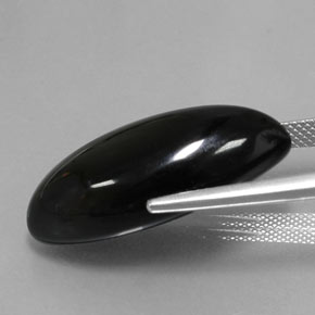 Agate Gemstone in 26.9 x 13.2 mm Size for Sale, Agate Stone in Black Color