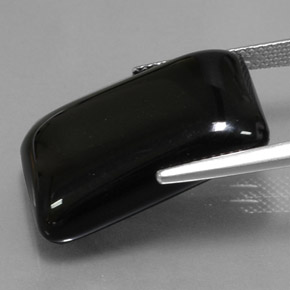 Agate Gemstone in 22.3 x 15.5 mm Size for Sale, Agate Stone in Black Color