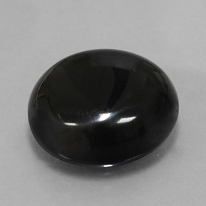 15.06 ct Black Agate Stone, Natural Agate in Round Cabochon Shape for Sale