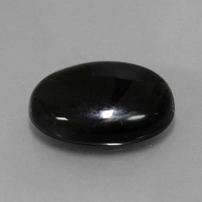 10.17 ct Black Agate Stone, Natural Agate in Oval Cabochon Shape for Sale