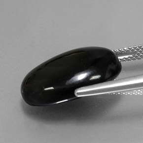 Agate Gemstone in 18 x 13 mm (calibrated) Size for Sale, Agate Stone in Black Color