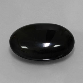 14.26 ct Black Agate Stone, Natural Agate in Oval Cabochon Shape for Sale