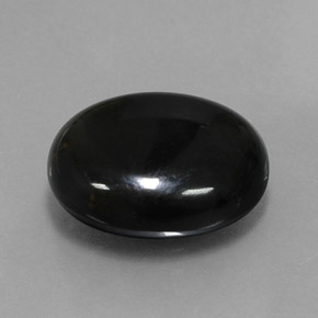 10.40 ct Black Agate Stone, Natural Agate in Oval Cabochon Shape for Sale