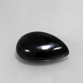 11.73 ct Black Agate Stone, Natural Agate in Pear Cabochon Shape for Sale