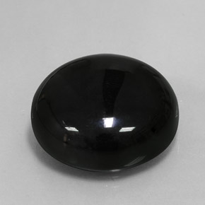 36.81 ct Black Agate Stone, Natural Agate in Round Cabochon Shape for Sale