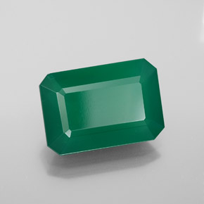 6.10 ct Green Agate Stone, Natural Agate in Octagon Facet Shape for Sale