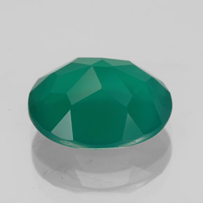 Agate Gemstone in 12 x 10 mm (calibrated) Size for Sale, Agate Stone in Green Color