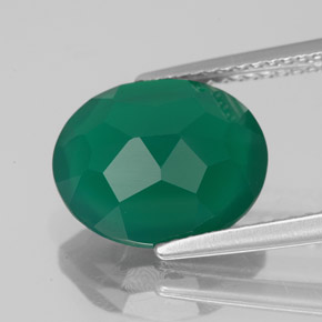 Agate Gemstone in 12 x 10 mm (calibrated) Size for Sale, Agate Stone in Green Color