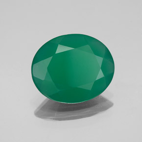 2.98 ct Green Agate Stone, Natural Agate in Oval Facet Shape for Sale