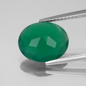 Agate Gemstone in 12 x 10 mm (calibrated) Size for Sale, Agate Stone in Green Color