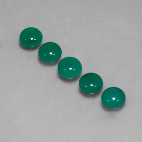 Agate Gemstone in 6 mm (calibrated) Size for Sale, Agate Stone in Green Color