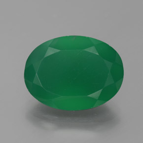 7.75 ct Green Agate Gemstone, Agate Gem in Oval Facet Shape for Sale.