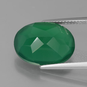 Agate Gemstone in 16 x 12 mm (calibrated) Size for Sale, Agate Stone in Green Color