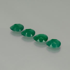 Agate Gemstone in 8.8 x 6.8 mm Size for Sale, Agate Stone in Green Color
