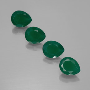 9.07 ct Green Agate Gemstone, Agate Gem in Pear Facet Shape for Sale.