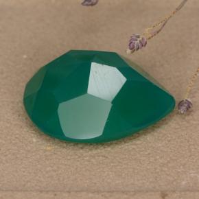 Agate Gemstone in 16 x 12 mm (calibrated) Size for Sale, Agate Stone in Green Color