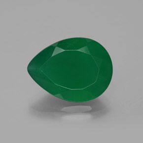 7.1ct Pear Facet Green Agate for sale thumb image of 7.1ct Pear Facet Green Agate (ID: 373743)