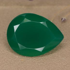 6.9ct Pear Facet Green Agate Gem for sale 6.9ct Pear Facet Green Agate Gem (ID: 373746)