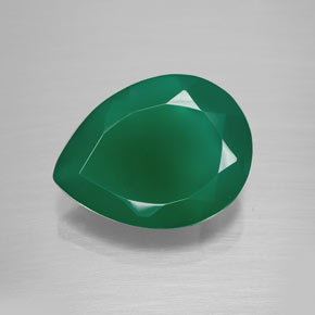 6.9ct Pear Facet Green Agate Gem for sale 6.9ct Pear Facet Green Agate Gem (ID: 374043)