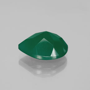 Agate Gemstone in 16 x 12 mm (calibrated) Size for Sale, Agate Stone in Medium Green Color