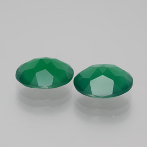 Agate Gemstone in 12 x 10 mm (calibrated) Size for Sale, Agate Stone in Green Color