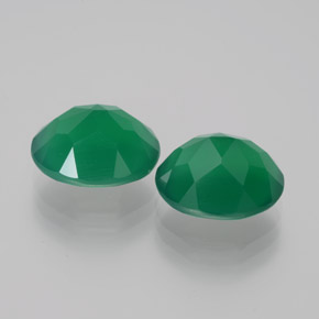Agate Gemstone in 12 x 10 mm (calibrated) Size for Sale, Agate Stone in Green Color