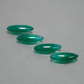 10.81 ct Green Agate Stone, Natural Agate in Marquise Cabochon Shape for Sale